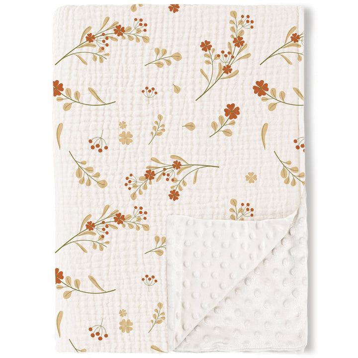 Konssy Soft Muslin Baby Blanket for Unisex Boys & Girls, 30 x 40 Inch - Posy - image 1