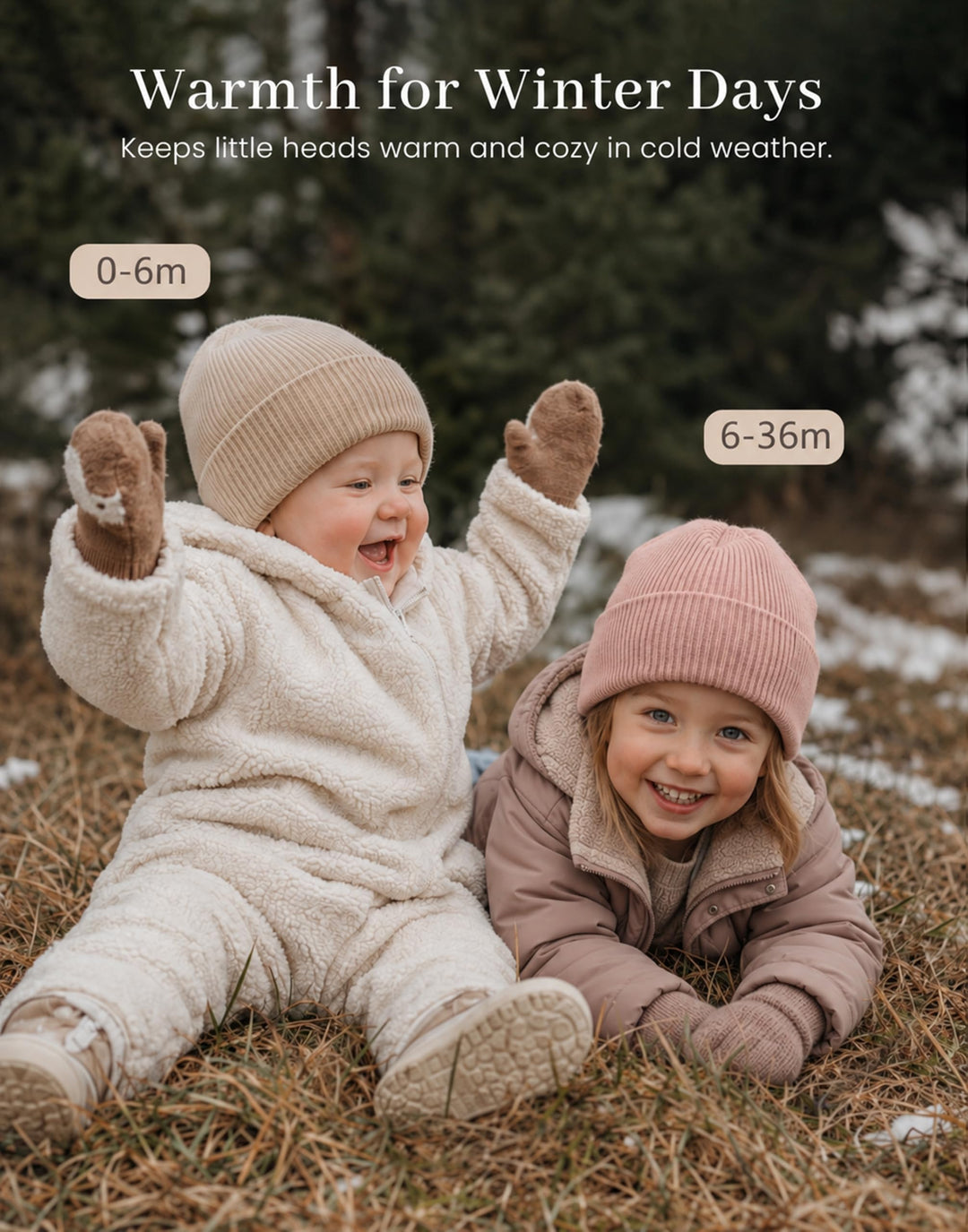 Konssy 4-Pack Baby Beanie Winter Hat for Newborn Infant Boy Girl 0-6 Months - Pink - image 9