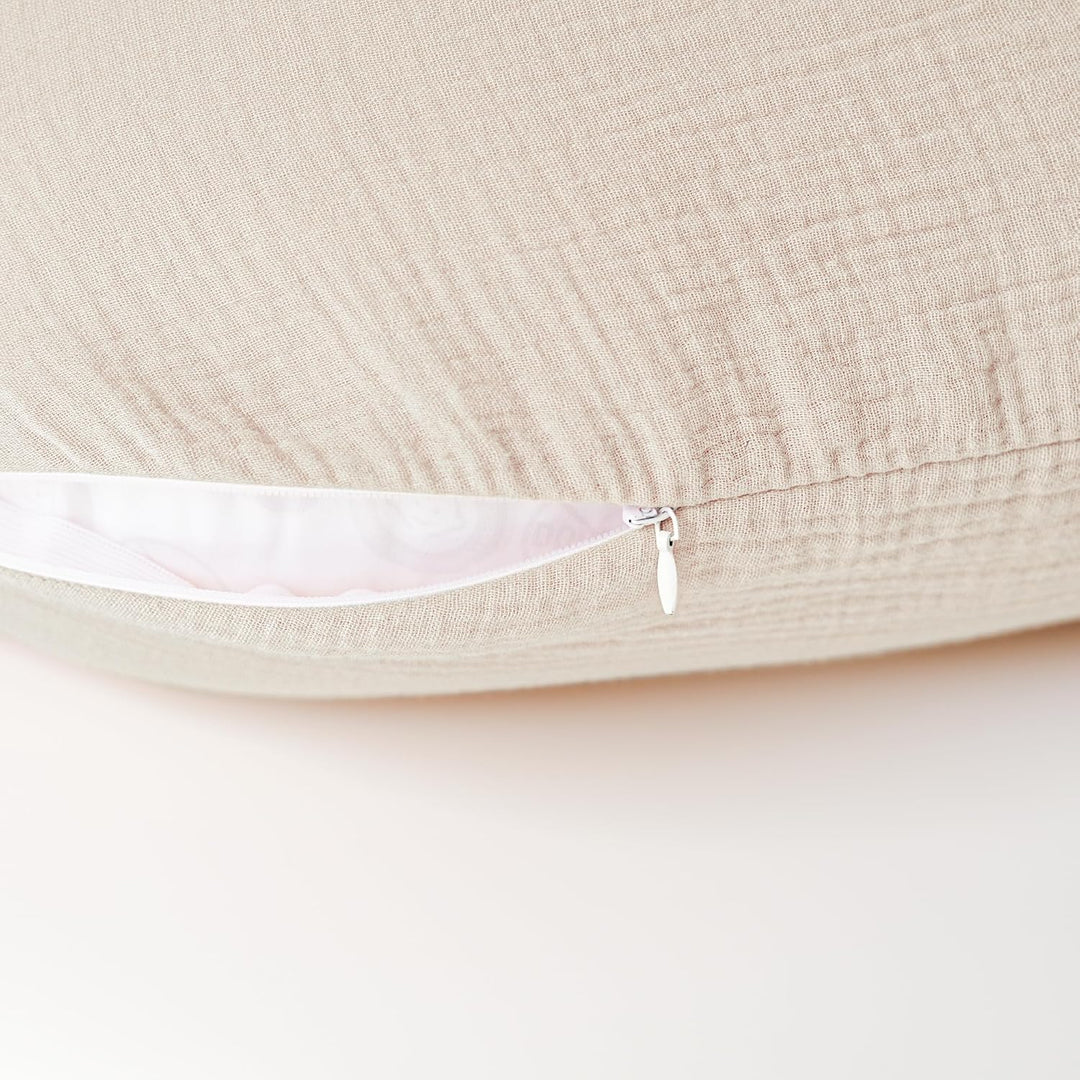 Konssy Muslin Nursing Pillow Covers, 100% Cotton Soft & Adorable Covers for Breastfeeding Pillows, Slipcovers for Newborn Baby Boys & Girls