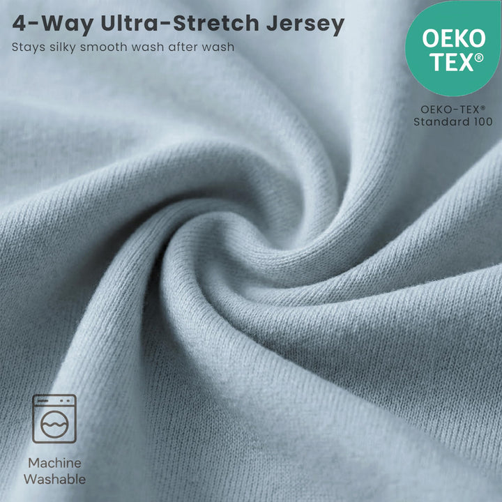 Konssy 3 Pack Stretchy Changing Pad Covers, 32"x16" Changing Table Sheets - Blue Moon - image 5