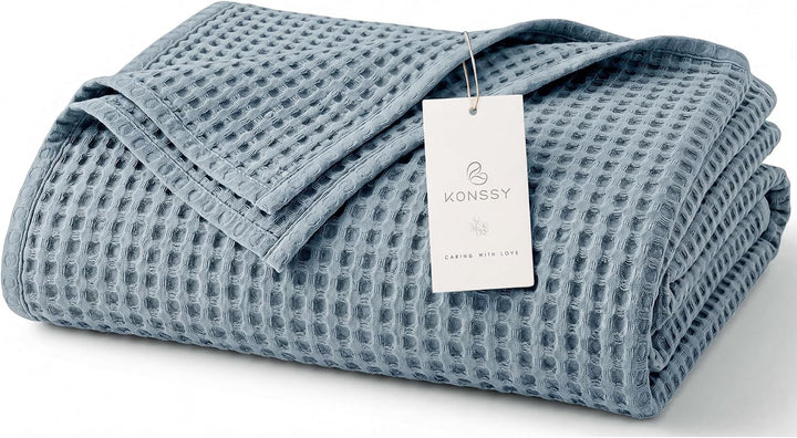 Konssy Waffle Baby Blanket for Boys & Girls, Softer Newborn Swaddle Blanket/2026 Upgraded Waffle Knit, Cozy Crib Blanket for Nursery, Stroller & Toddler Bed, Machine Washable, 43" x 43"