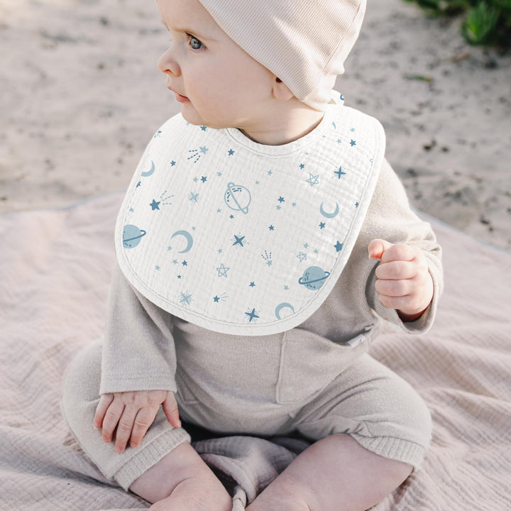 Konssy 10-Pack Muslin Baby Bibs for Drooling and Teething - Ocean Star - image 5