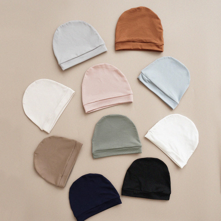 Konssy 6 Pack Baby Newborn Hats, Soft Beanie Hat for Infant Boys Girls 0-6M - Blue - image 8