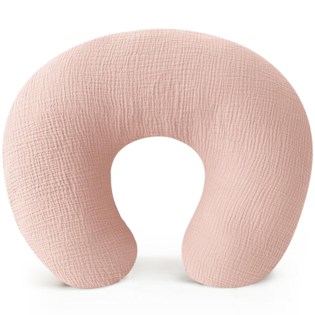 Konssy Muslin Nursing Pillow Covers, Soft Cover for Breastfeeding Pillows - Pink - image 1