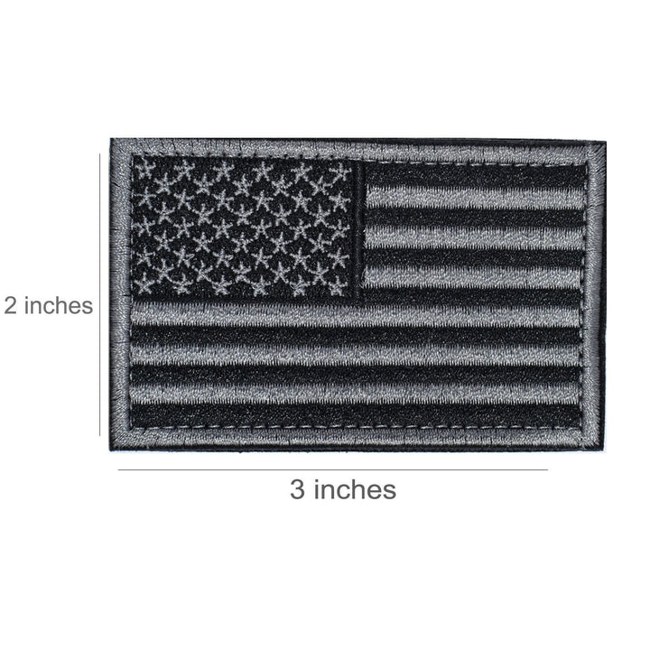 Prohouse 2-Pack Tactical USA Flag Patches, American Flag Emblem - USA flag patches-2 pieces-Gray - image 2