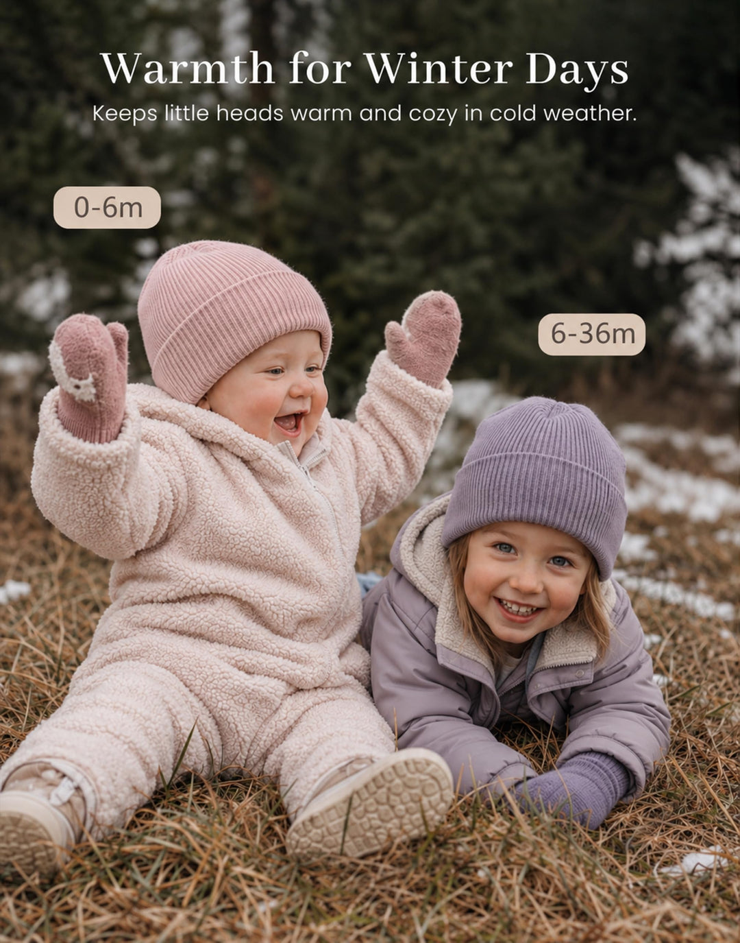 Konssy 4-Pack Baby Beanie Winter Hat for Newborn Infant Boy Girl 0-6 Months - Purple - image 9