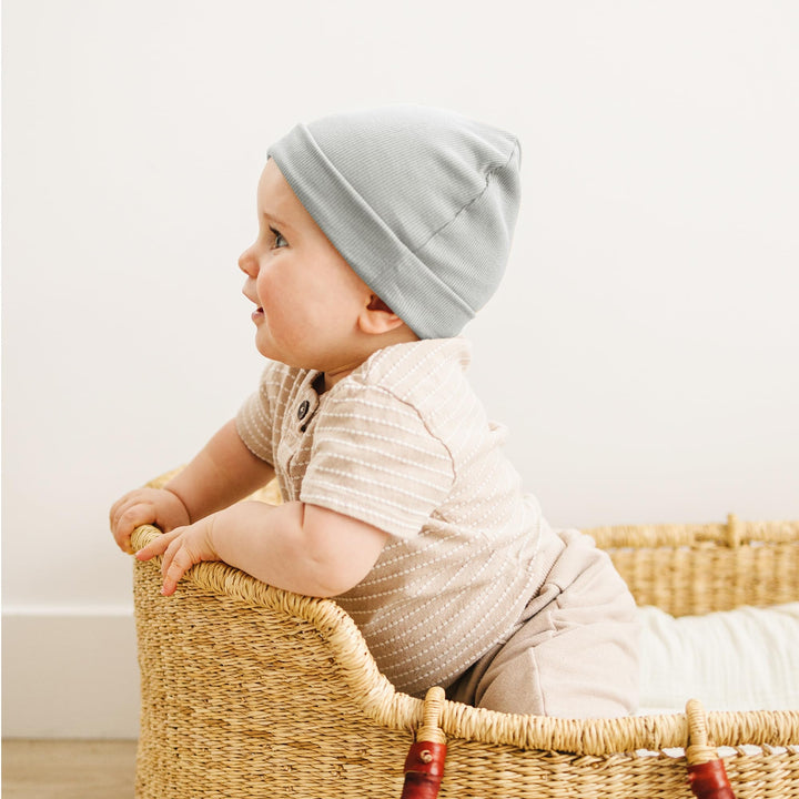 Konssy 6 Pack Baby Beanie Hats for Newborn Infant Girls Boys, 6-24 Months - Grey - image 2