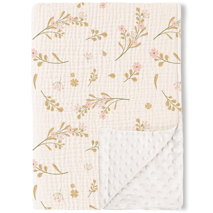 Konssy Soft Muslin Baby Blanket for Unisex Boys & Girls, 30 x 40 Inch - Floral - image 1