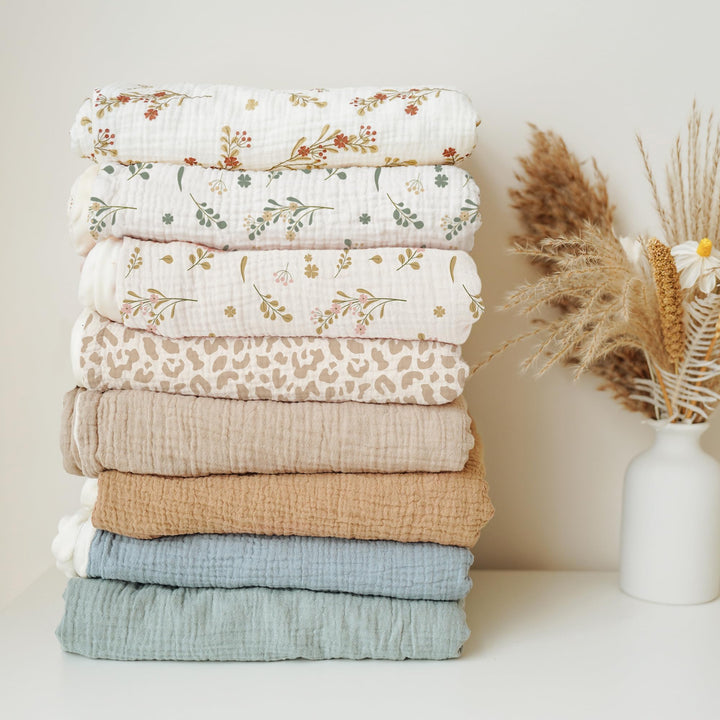 Konssy Soft Muslin Baby Blanket for Unisex Boys & Girls, 30 x 40 Inch - Floral - image 5