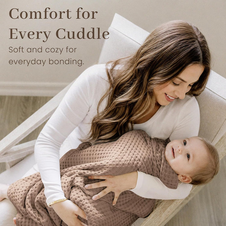 Konssy Waffle Baby Blanket for Boys & Girls, Softer Newborn Swaddle Blanket/2026 Upgraded Waffle Knit, Cozy Crib Blanket for Nursery, Stroller & Toddler Bed, Machine Washable, 43" x 43"