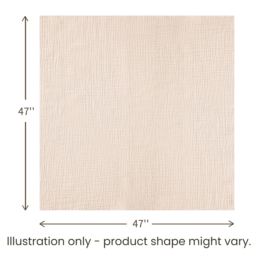 Konssy Muslin Swaddle Blankets, 100% Cotton Receiving Blankets, 47"x 47" - Coffee Check,Moon - image 6