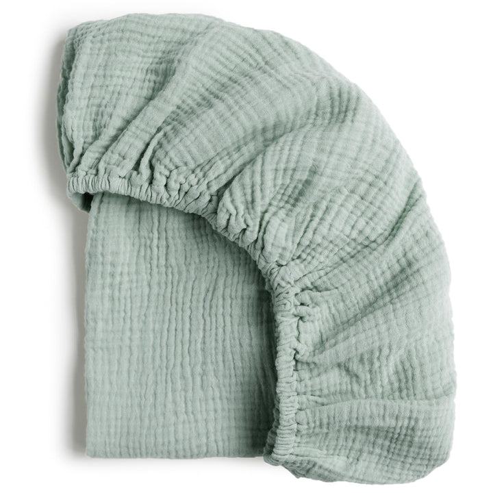 Konssy 2 Pack Muslin Bassinet Sheets for Baby Girls Boys, 32"x16" - Green,Green Leaves - image 7