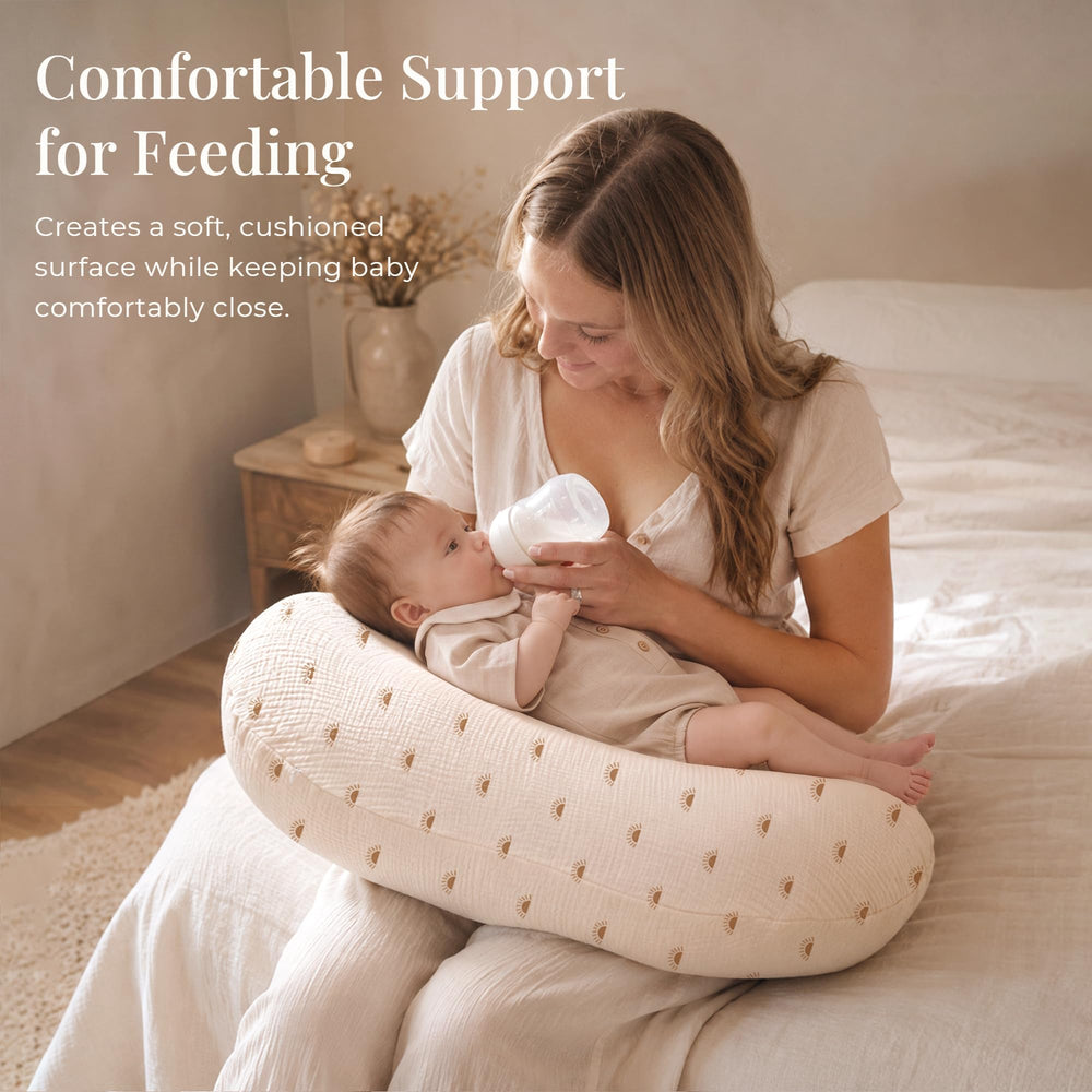 Konssy Muslin Nursing Pillow Covers, Soft Cover for Breastfeeding Pillows - Sun - image 2