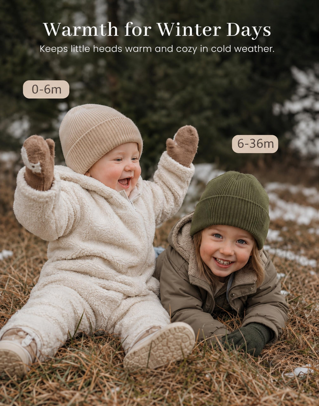 Konssy 4-Pack Baby Beanie Winter Hat for Newborn Infant Boy Girl 0-6 Months - Amy Green - image 9