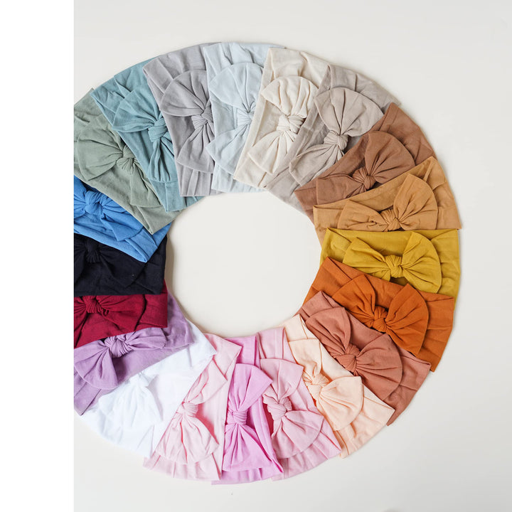 Prohouse 20 Pcs Baby Girl Bows and Headbands, Elastics Nylon Hairbands - Guangban-20Se-3dai-New - image 7