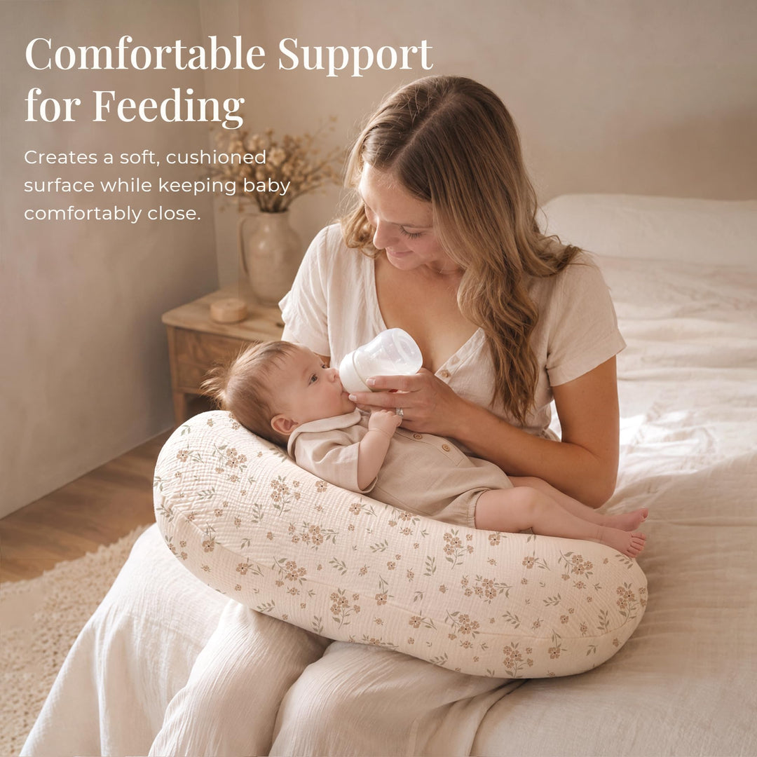 Konssy Muslin Nursing Pillow Covers, Soft Cover for Breastfeeding Pillows - Blossom - image 2