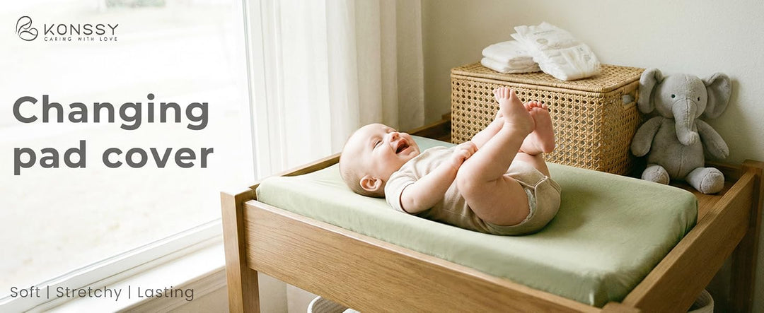 Konssy 3 Pack Stretchy Changing Pad Covers, 32"x16" Changing Table Sheets - product details 1