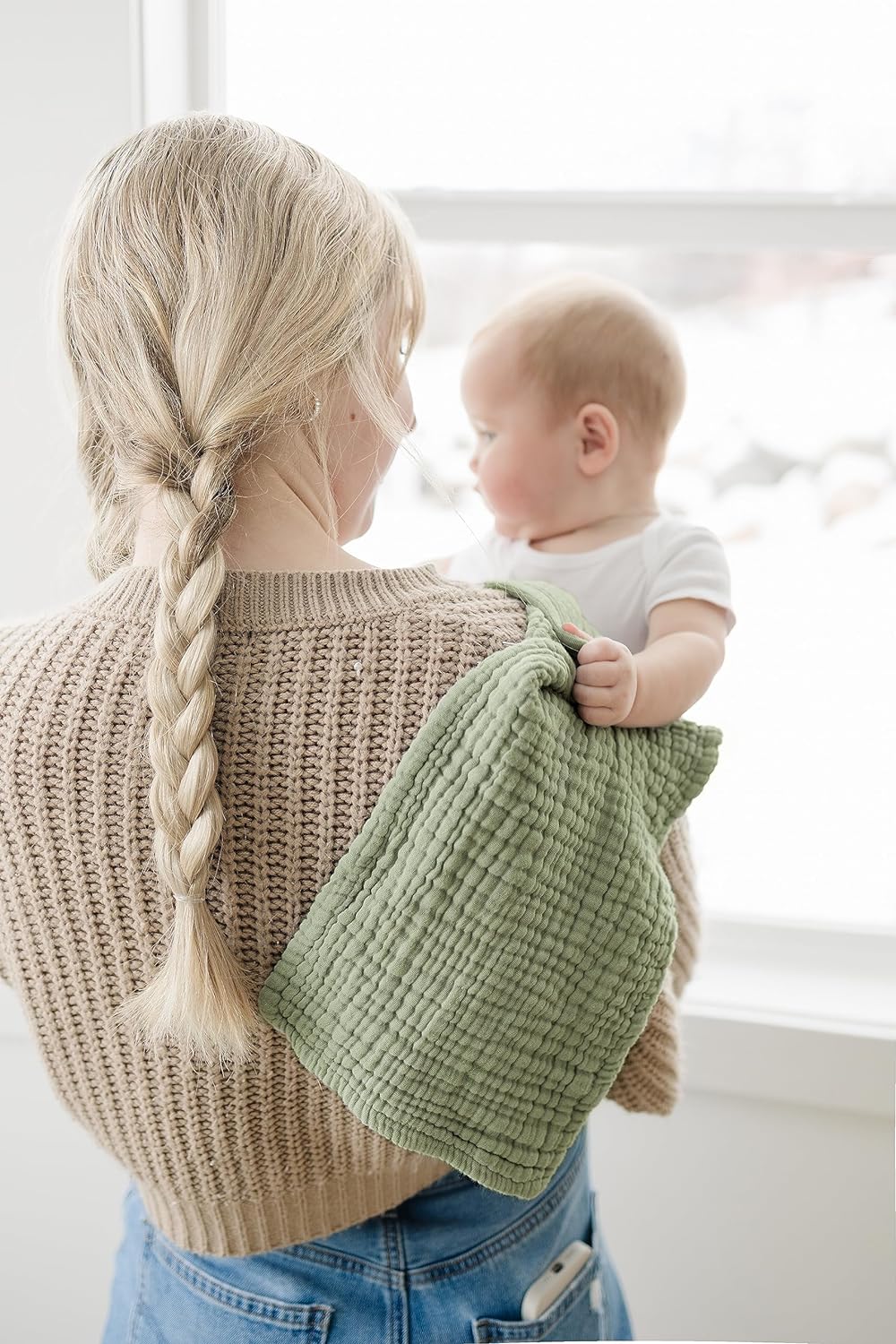 Muslin Baby Burp Cloths Sets 6 Pack KONSSY