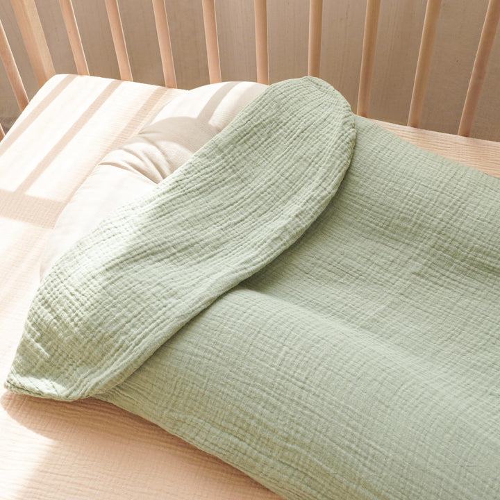 Konssy 2 Pack Muslin Baby Lounger Covers, Covers Only, 30.7" x 20" - Woodland,Sage - image 6
