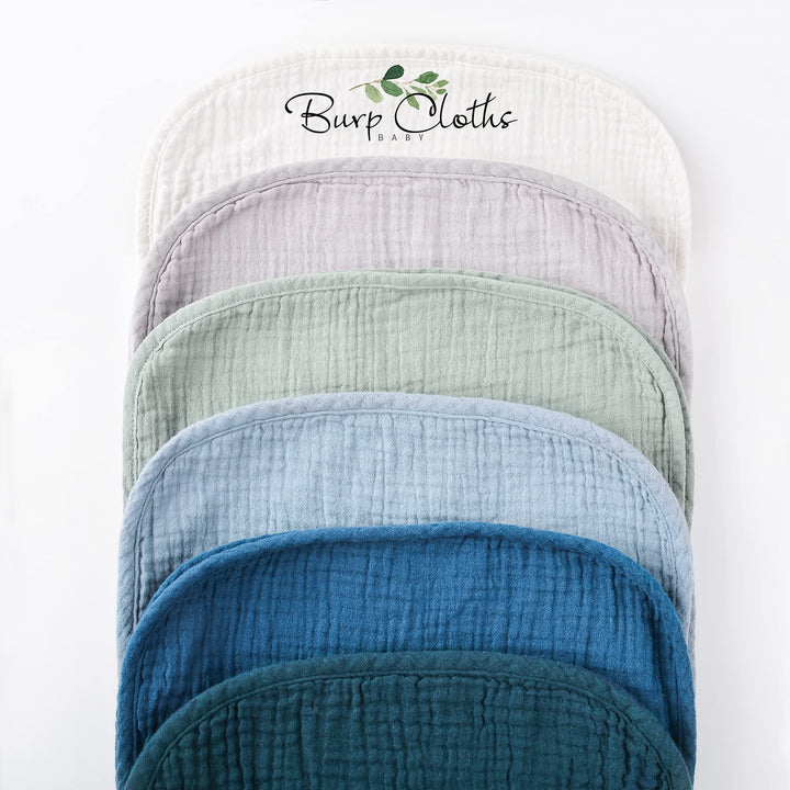 Konssy 6 Pack Large Muslin Baby Burp Cloths and Burp Rags Set for Newborn - Dagebu-Sidai-New - image 6