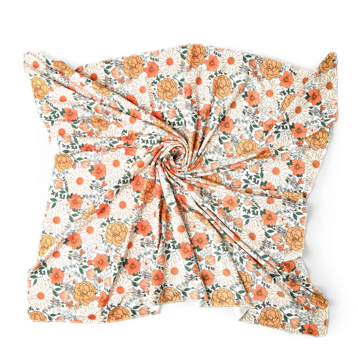 Konssy Baby Blanket & Headband Set, 32 x 32 Inch Swaddle Receiving Blanket - huahui-baotan-New - image 3