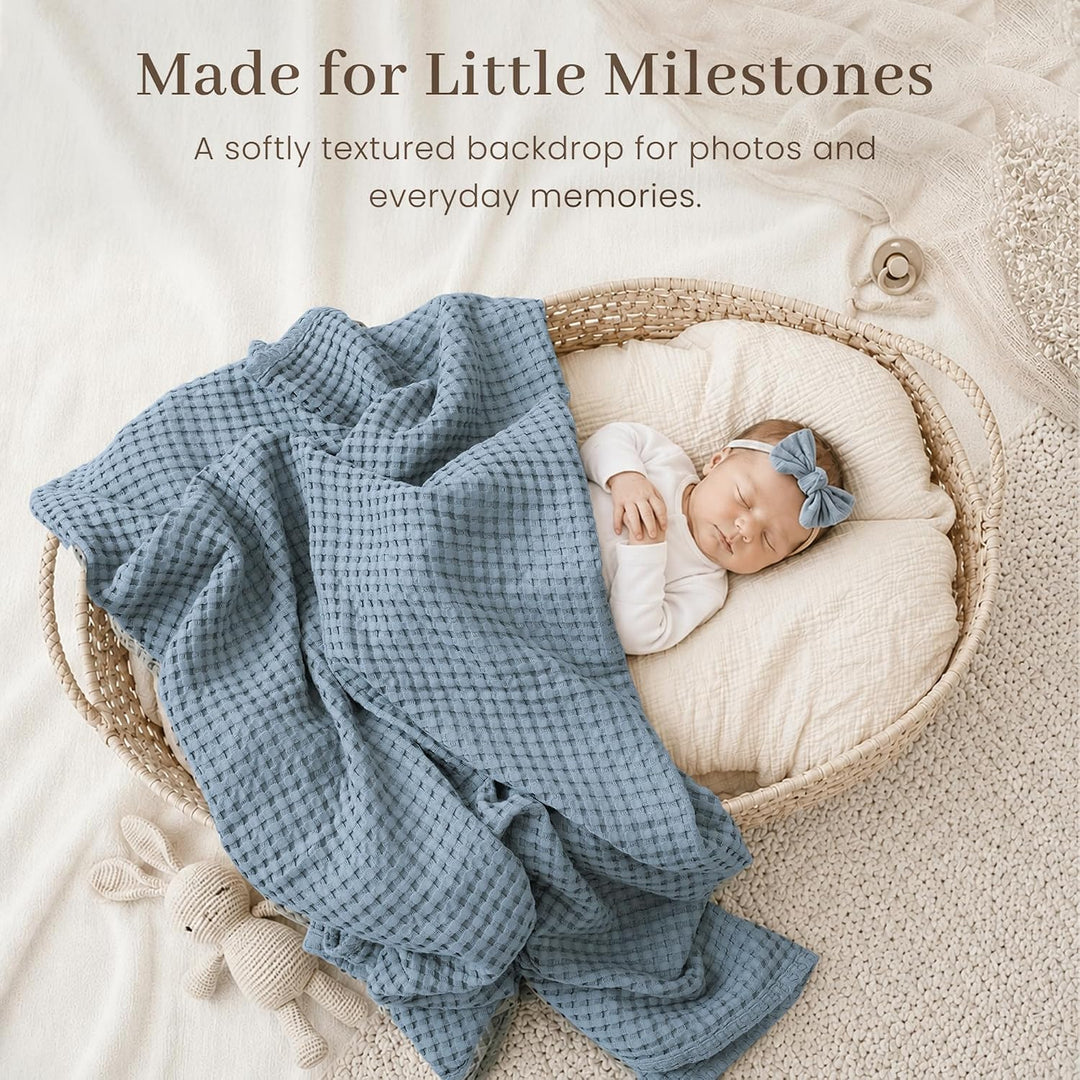 Konssy Waffle Baby Blanket for Boys & Girls, Softer Newborn Swaddle Blanket/2026 Upgraded Waffle Knit, Cozy Crib Blanket for Nursery, Stroller & Toddler Bed, Machine Washable, 43" x 43"