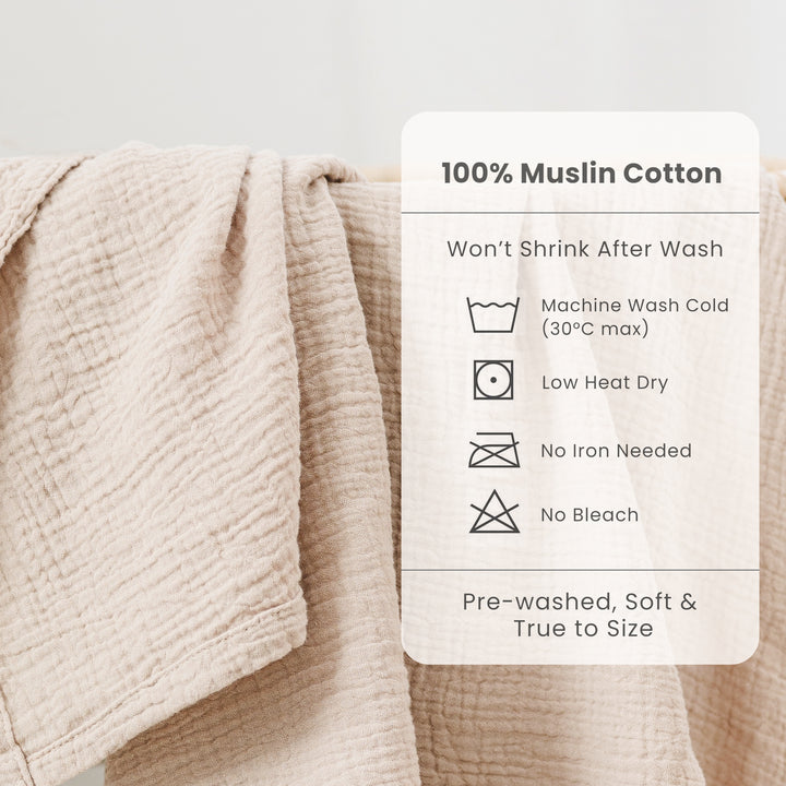 Konssy Muslin Hooded Bath Towels for Kids, 100% Cotton