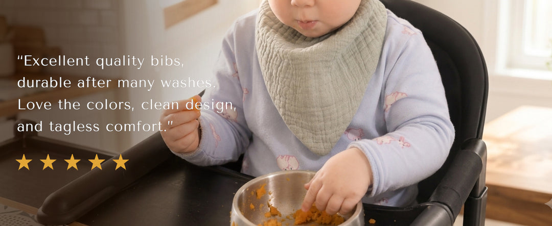 Konssy 10 Pack Baby Muslin Bandana Bibs for Drooling and Teething - product details 17