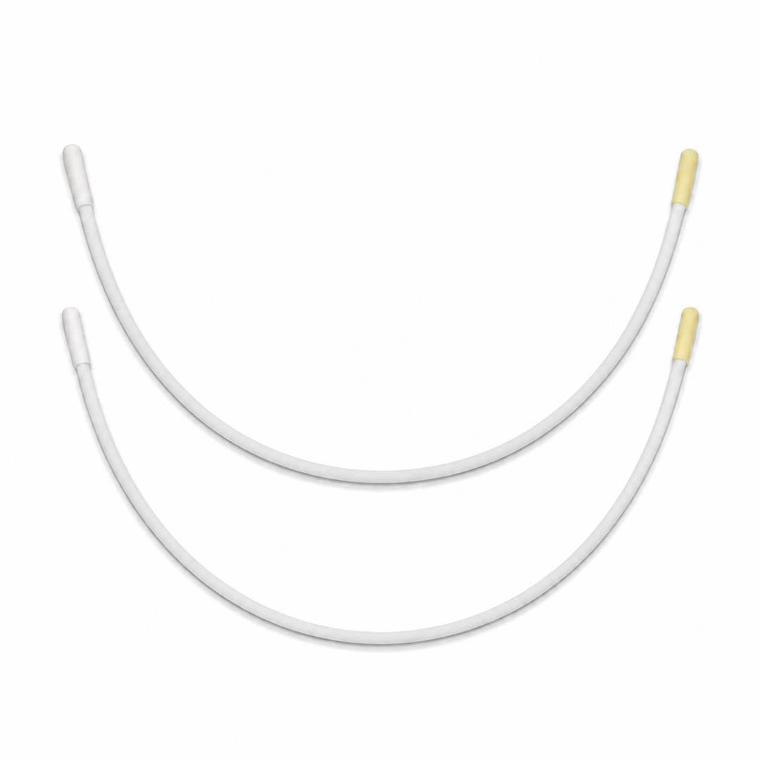 Konssy Bra Underwire Replacement, 2Pcs White Coated Bra Wire Inserts for Bra Making, Lingerie Sewing and Repair