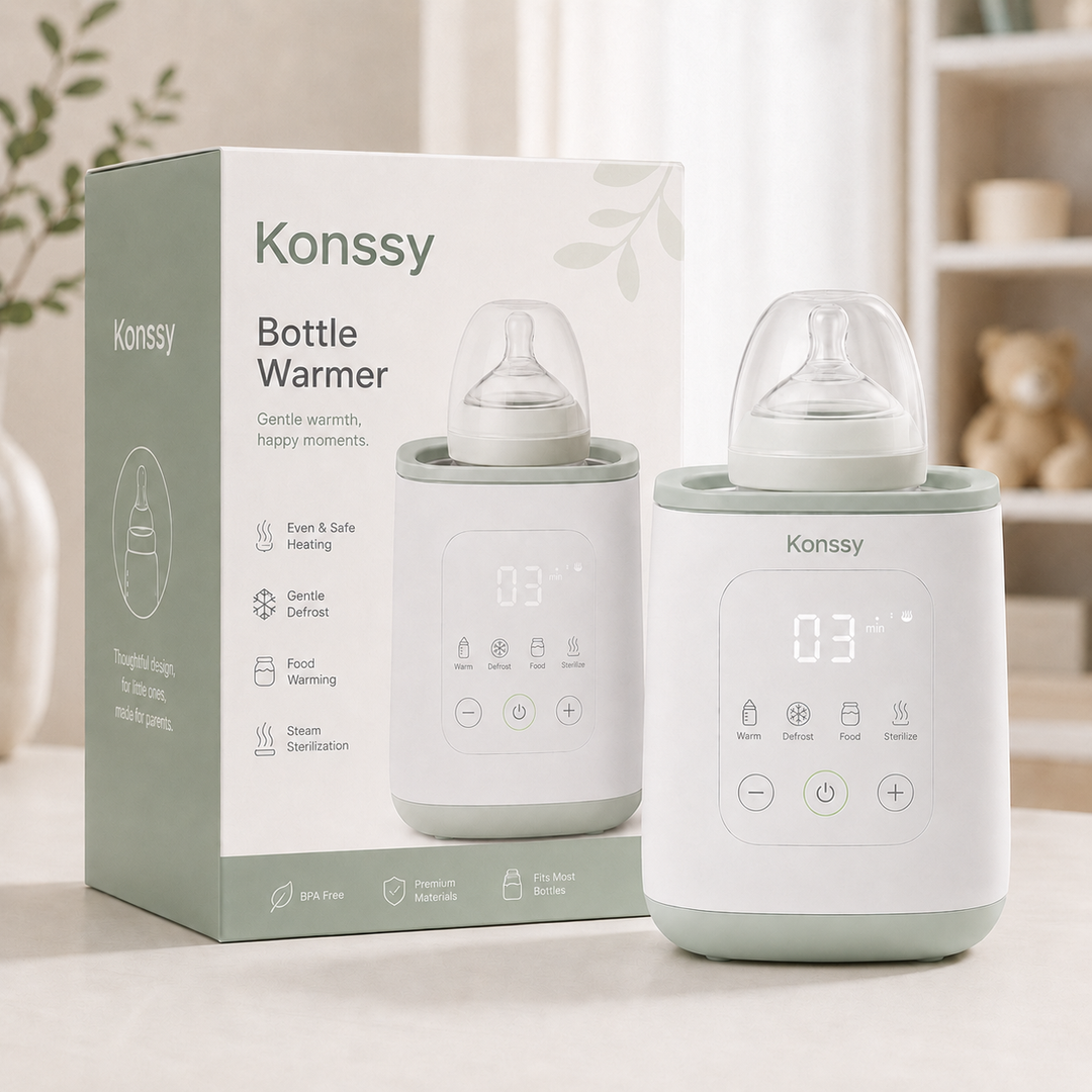 Konssy Baby Bottle Warmer, 4-in-1 Milk Warmer and Sterilizer for Breastmilk