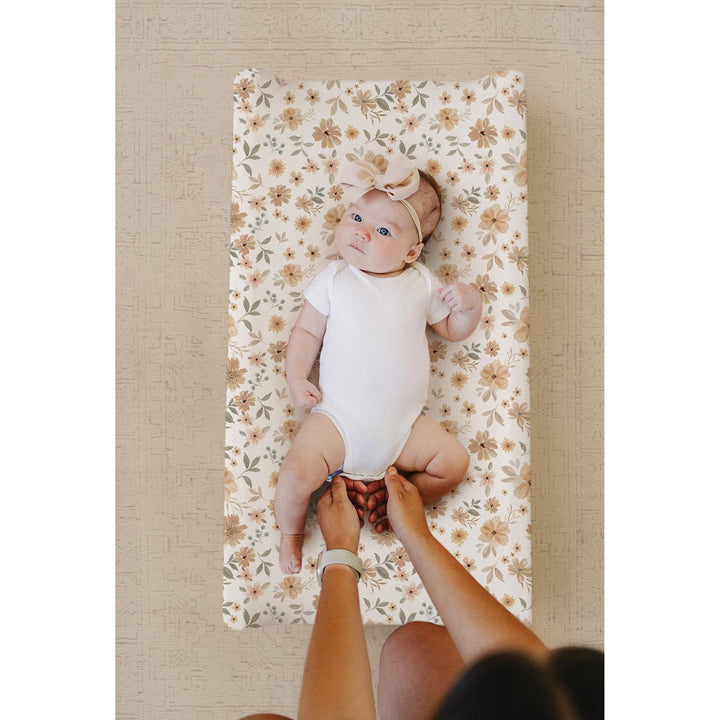 Konssy Minky Changing Pad Cover 2 Pack, Soft Minky Dots Plush Diaper Changing Table Cover Set