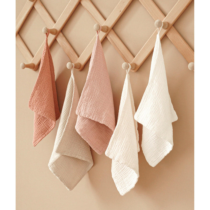 Konssy 10-Pack Muslin Baby Washcloths