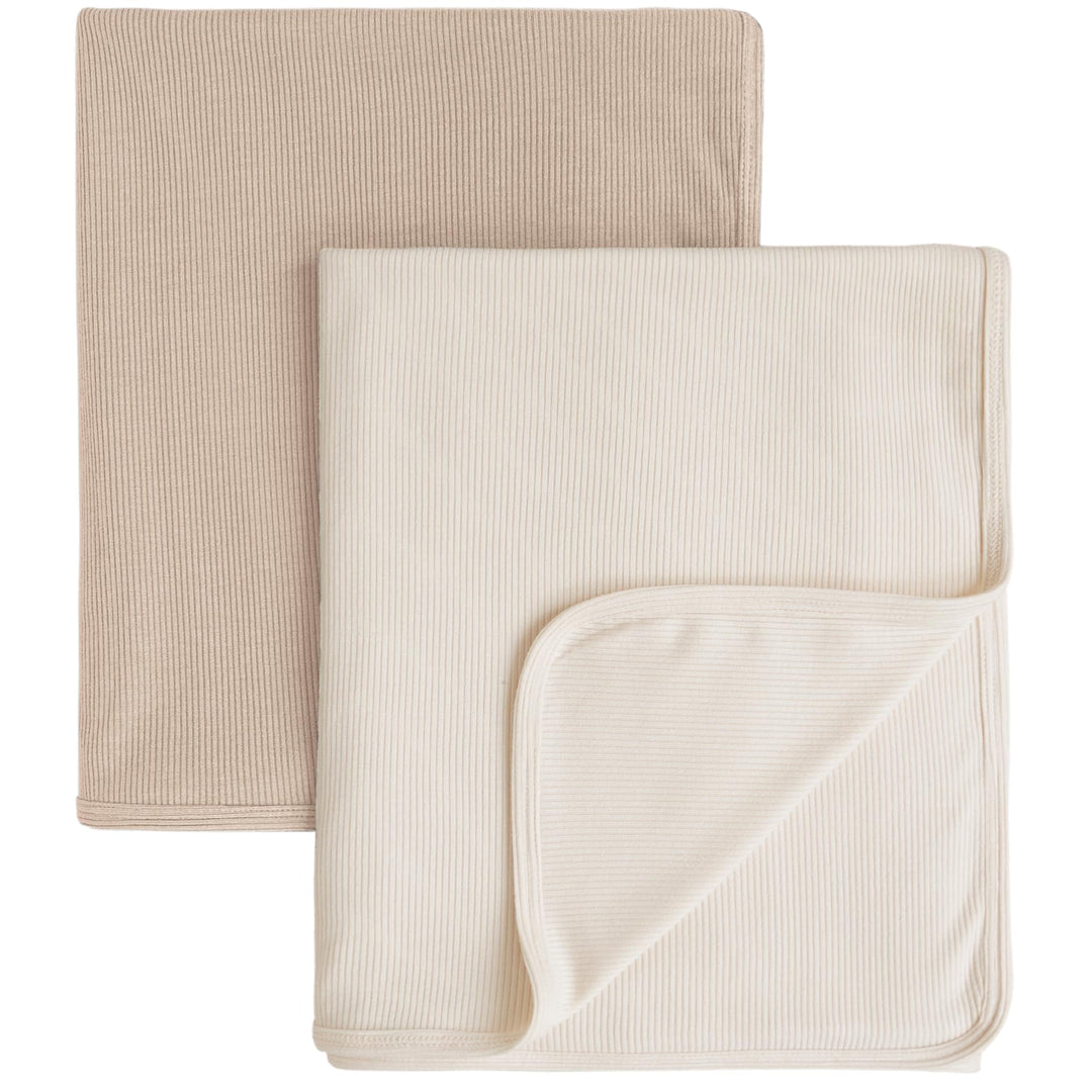 Konssy Knit Baby Blanket 2 Pack