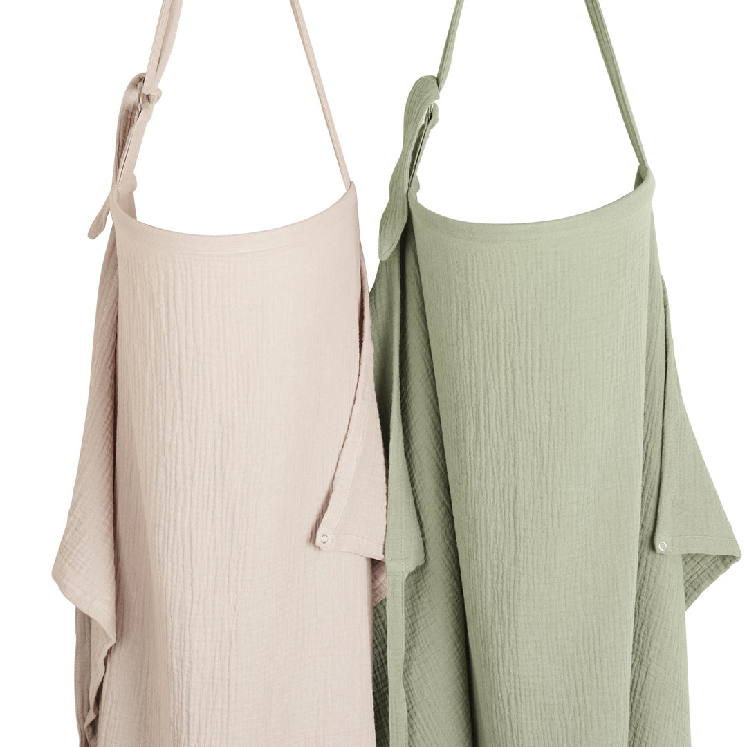 Konssy 2-Pack Muslin Nursing Cover Up for Breastfeeding Moms