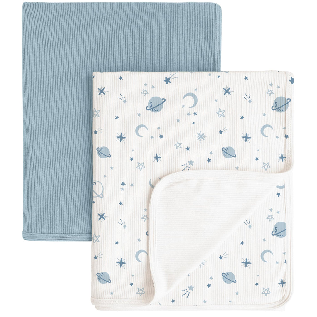 Konssy Knit Baby Blanket 2 Pack