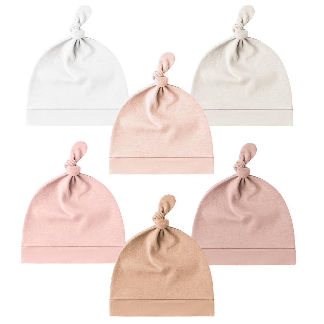 Baby Newborn Hats Set Knot Beanie Hats 6 Pack