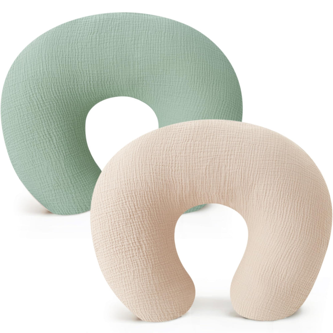 Konssy 2 Pack Muslin Nursing Pillow Covers