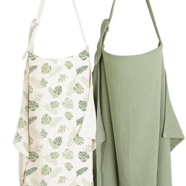 Konssy 2-Pack Muslin Nursing Cover Up for Breastfeeding Moms