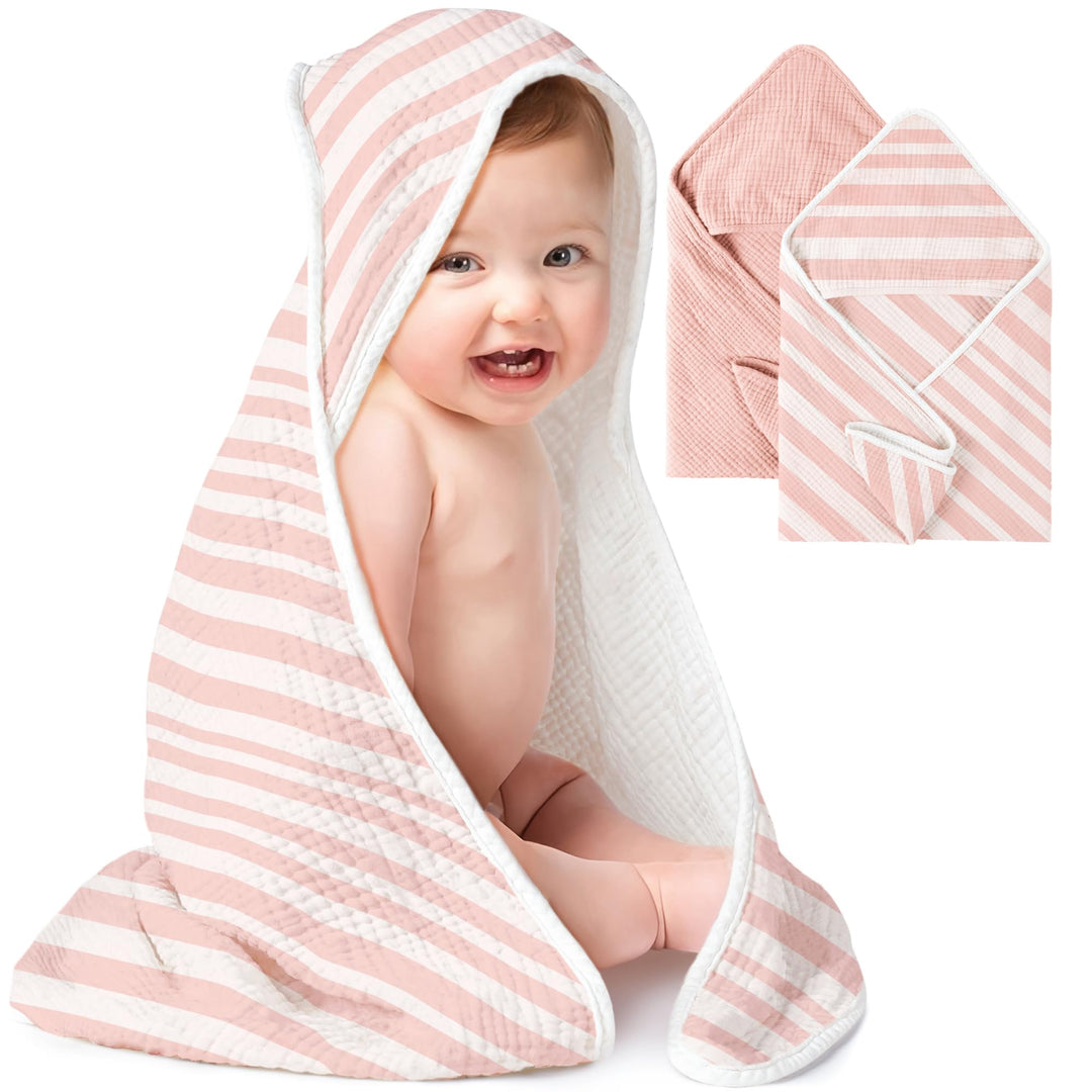 Muslin Hooded Baby Towels 2 Pack