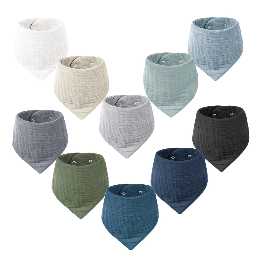 Muslin Baby Bibs 10 Pack