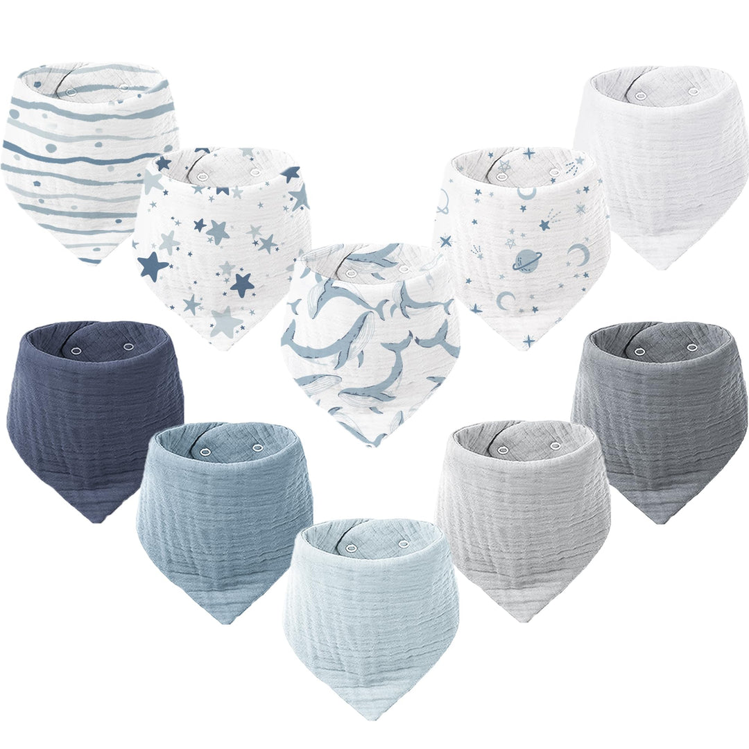 Muslin Baby Bibs 10 Pack