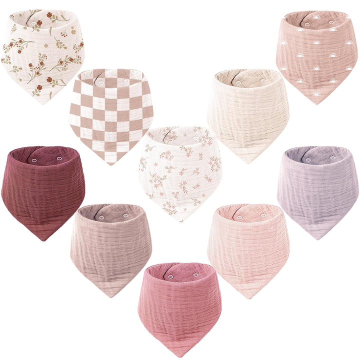 Muslin Baby Bibs 10 Pack