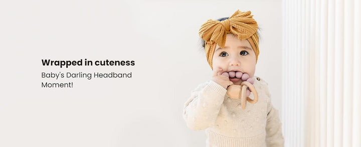 Prohouse 8 Pack Baby Bows Headbands for Girls, Newborn Nylon Headbands - product details 3