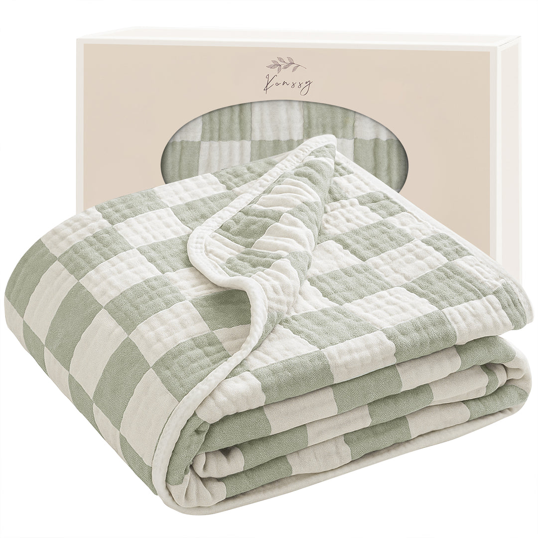 Konssy Baby Blankets for Girls Boys, Crib Blanket for Baby Infant Toddler, Super Soft and Lightweight Nursery Blankets