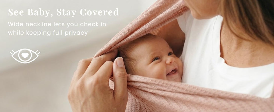 Konssy Nursing Cover for Breastfeeding, Soft Breathable Privacy Poncho - product details 5