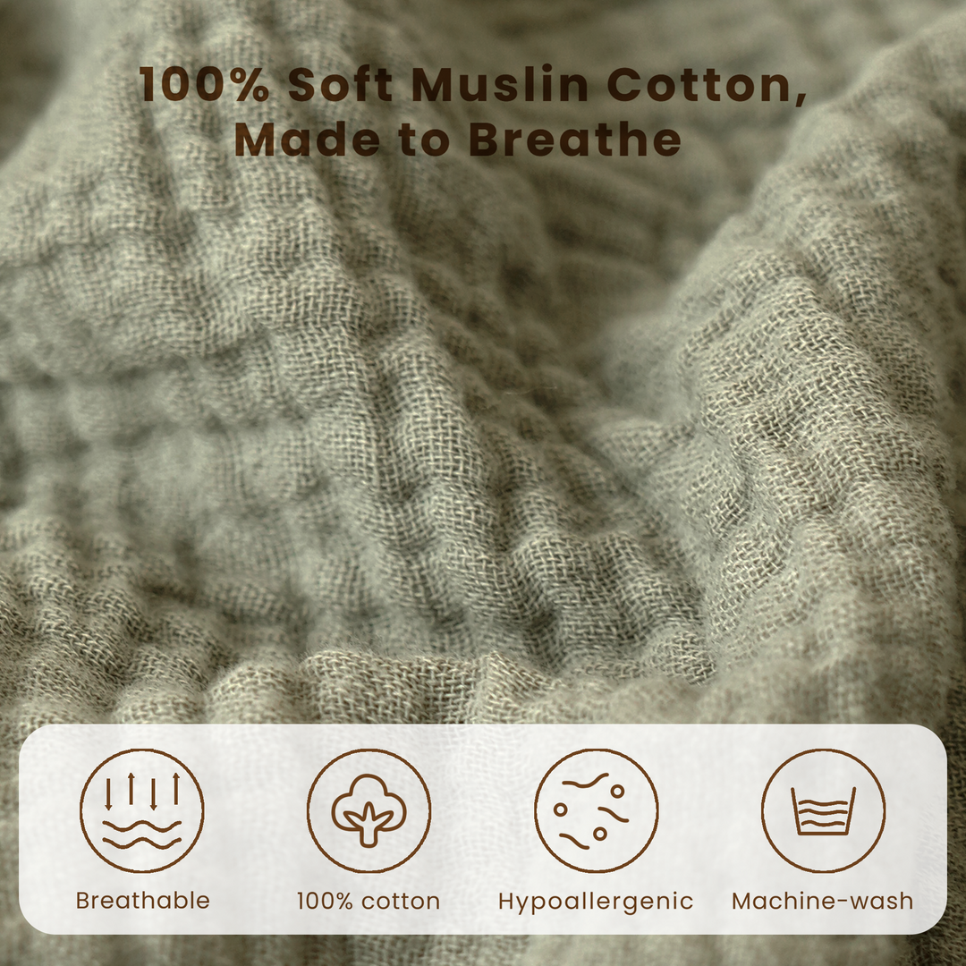 Konssy Car Seat Cover for Baby, Muslin Cotton Button Open Stroller Canopy for Babies Shower Gifts and Registry Search, Breathable Infant Sunshade Cover, Must Have for Unisex Boys and Girls