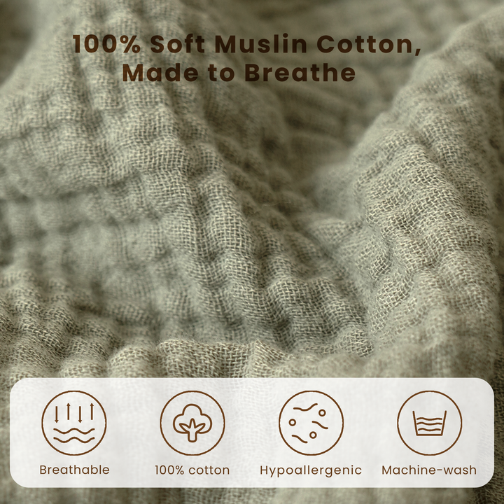 Konssy Car Seat Cover for Baby, Muslin Cotton Button Open Stroller Canopy for Babies Shower Gifts and Registry Search, Breathable Infant Sunshade Cover, Must Have for Unisex Boys and Girls