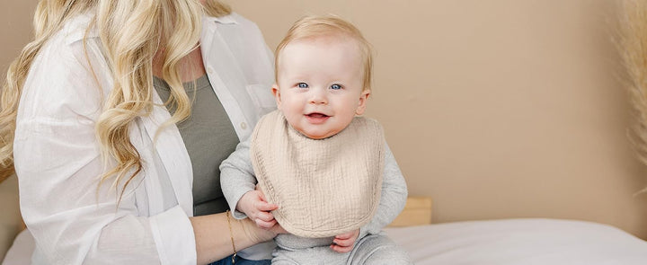 Konssy 6-Pack Muslin Cotton Baby Bibs for Drooling and Teething - product details 9