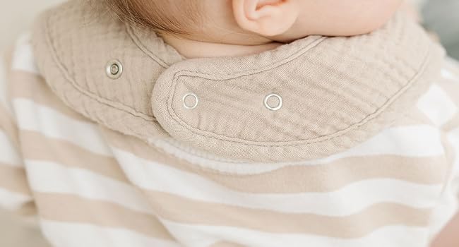 Konssy 6-Pack Muslin Cotton Baby Bibs for Drooling and Teething - product details 6