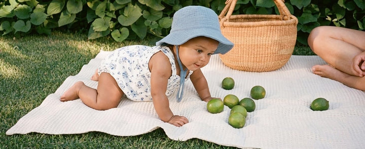 Konssy Muslin Baby Boy Sun Hat 2-Pack, Infant Sun Hat with Wide Brim, UPF 50+ Baby Beach Hat for 0-6 Months - product details 5